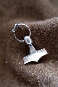 Sejerby Mjolnir/ chunky plain Thors hammer in Sterling silver, Made to order
