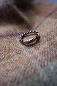 Sterling Silver Twist Ring - UK Size R