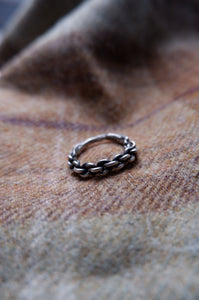 Sterling Silver Twist Ring - UK Size Y