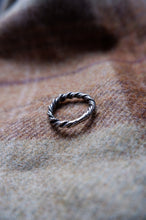 Load image into Gallery viewer, Sterling Silver Twist Ring - UK Size Q