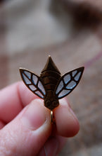 Load image into Gallery viewer, Pictish Bee Pendant with See Through enamel Wings in Sterling Silver or Gold