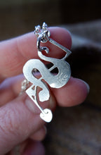 Load image into Gallery viewer, Brandsbutt stone Pictish Serpent / snake and Z Rod Pendant in Bronze, Sterling Silver, or Gold