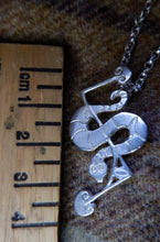 Load image into Gallery viewer, Brandsbutt stone Pictish Serpent / snake and Z Rod Pendant in Bronze, Sterling Silver, or Gold