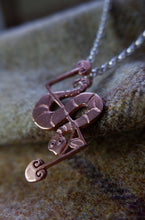 Load image into Gallery viewer, Brandsbutt stone Pictish Serpent / snake and Z Rod Pendant in Bronze, Sterling Silver, or Gold