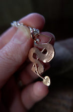 Load image into Gallery viewer, Brandsbutt stone Pictish Serpent / snake and Z Rod Pendant in Bronze, Sterling Silver, or Gold