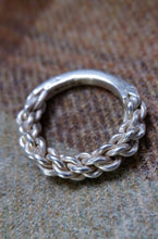Load image into Gallery viewer, Chunky Sterling Silver Viking Twist Ring - UK Size X