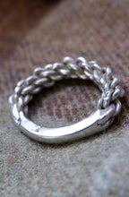 Load image into Gallery viewer, Chunky Sterling Silver Viking Twist Ring - UK Size X