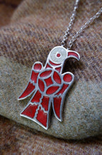Load image into Gallery viewer, 800 Silver Merovingian Eagle/Raven Pendant