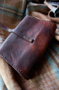 Vegetable Tanned Leather Birka Style Belt Pouch with Fittings