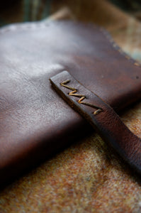 Slim Rustic Leather Belt Pouch