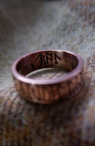 Kingmoor or Greymoorhill Anglo Saxon Runic Ring - UK Size S, T/U