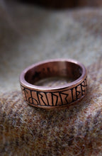 Load image into Gallery viewer, Kingmoor or Greymoorhill Anglo Saxon Runic Ring - UK Size S, T/U