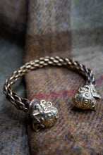 Load image into Gallery viewer, Cat Headed Braided Bracelet in Bronze