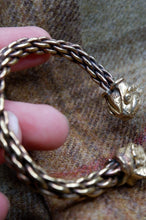 Load image into Gallery viewer, Cat Headed Braided Bracelet in Bronze