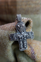 Load image into Gallery viewer, Birka style Viking Christian Crucifix in Sterling Silver