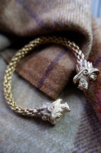 Load image into Gallery viewer, Bear Headed Braided Bracelet in Bronze