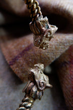 Load image into Gallery viewer, Bear Headed Braided Bracelet in Bronze