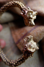 Load image into Gallery viewer, Bear Headed Braided Bracelet in Bronze