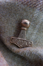 Load image into Gallery viewer, Double sided Mjolnir based on an archeological find from the Danish Island of Lolland