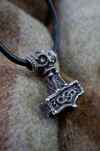 Load image into Gallery viewer, Ödeshög Mjolnir / Thor's Hammer Pendant in Sterling Silver or Bronze