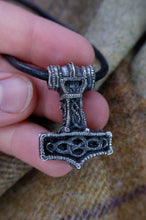 Load image into Gallery viewer, Ödeshög Mjolnir / Thor's Hammer Pendant in Sterling Silver or Bronze
