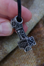 Load image into Gallery viewer, Ödeshög Mjolnir / Thor's Hammer Pendant in Sterling Silver or Bronze