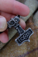 Load image into Gallery viewer, Ödeshög Mjolnir / Thor's Hammer Pendant in Sterling Silver or Bronze