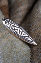 Load image into Gallery viewer, Pictish key pattern strap end in silver - based on various finds