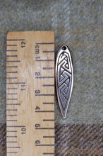 Load image into Gallery viewer, Pictish key pattern strap end in silver - based on various finds