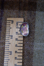 Load image into Gallery viewer, Pictish Brooch with a Swirly Pattern and Enamel - Sterling Silver