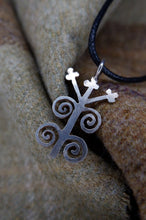 Load image into Gallery viewer, Sterling Silver Pictish Pendant Based on the Rosemarkie Stone Symbol