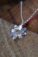 Load image into Gallery viewer, Elven Flower Pendant in Sterling Silver with Citrine