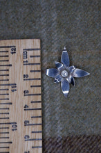 Load image into Gallery viewer, Pointy Elven Flower Pendant in Sterling Silver with Clear Cubic Zirconia