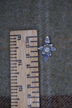 Load image into Gallery viewer, Pointy Elven Flower Pendant in Sterling Silver with Clear Cubic Zirconia - Smaller Version