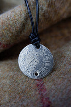 Load image into Gallery viewer, Alfred the Great Hammered Coin Pendant or Earrings in Silver