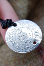 Load image into Gallery viewer, Alfred the Great Hammered Coin Pendant or Earrings in Silver