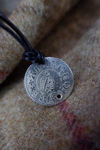 Load image into Gallery viewer, Alfred the Great Hammered Coin Pendant or Earrings in Silver