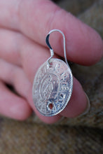 Load image into Gallery viewer, Alfred the Great Hammered Coin Pendant or Earrings in Silver