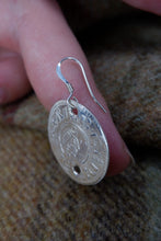 Load image into Gallery viewer, Alfred the Great Hammered Coin Pendant or Earrings in Silver