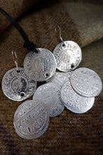 Load image into Gallery viewer, Alfred the Great Hammered Coin Pendant or Earrings in Silver