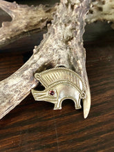 Load image into Gallery viewer, Anglo Saxon Boar Brooch with Garnet