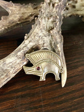 Load image into Gallery viewer, Anglo Saxon Boar Pendant or Brooch with Garnet