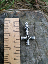 Load image into Gallery viewer, Foss Wolf Cross in Sterling Silver or Bronze