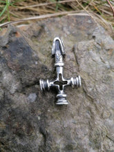 Load image into Gallery viewer, Foss Wolf Cross in Sterling Silver or Bronze