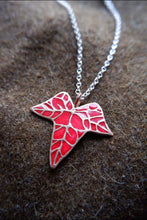 Load image into Gallery viewer, Ivy Leaf Pendant with Enamel - Bronze or Silver
