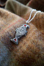 Load image into Gallery viewer, Anglo Saxon Bird Pendant with Enamel - based on find from Kent