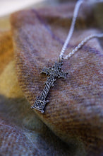 Load image into Gallery viewer, Sterling Silver Cross Pendant Based on the Skinnet Stone Carving in Caithness