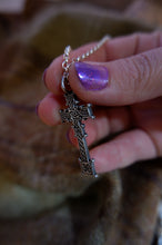 Load image into Gallery viewer, Sterling Silver Cross Pendant Based on the Skinnet Stone Carving in Caithness