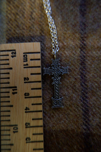 Sterling Silver Cross Pendant Based on the Skinnet Stone Carving in Caithness