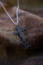 Load image into Gallery viewer, Sterling Silver Cross Pendant Based on the Skinnet Stone Carving in Caithness